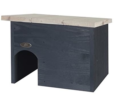 Dehner Natura Lomi Maison pour hérisson Gris foncé Env. 38 x 28 x 28 cm