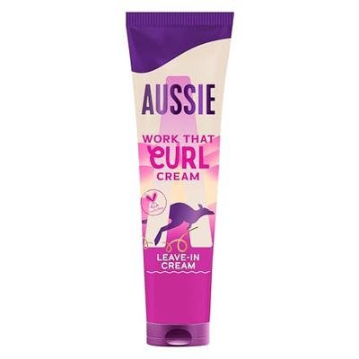 Aussie Work That Curl Crème 160ml, Crème Sans Rinçage pour Définir et Hydrater Cheveux Bouclés et Ondulés, Douceur et Hydratation