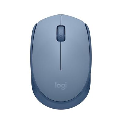 Logitech M171 Wireless Mouse for PC, Mac, Laptop, 2.4 GHz with USB Mini Receiver, Optical Tracking, 12-Months Battery Life, Ambidextrous - Grey