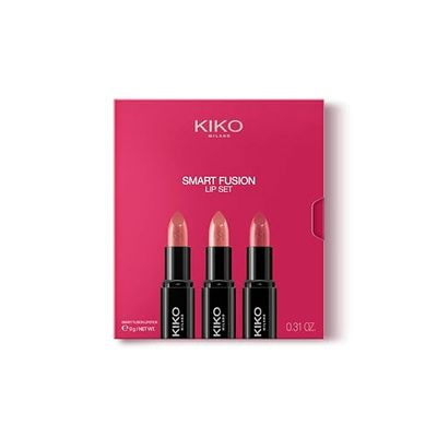 KIKO Milano Smart Fusion Lip Set 03, Kit Labbra Con 3 Rossetti Dal Finish Luminoso