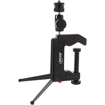 InLine 48009 Table Top Tripod 190 mm with C-Clamp Including Ball Head Black