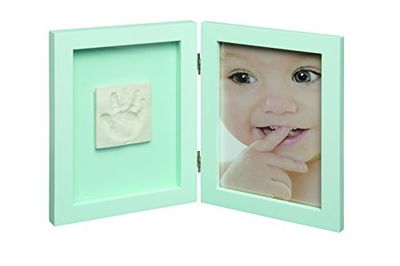 My Sweet Memories, Fotolijst tweedelig met gipsafdruk en foto voor baby voetafdruk of handafdruk, mintgroen