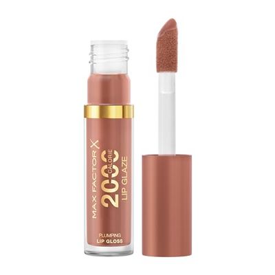 Max Factor Brillant à lèvres Full Shine 2000 calories, brillant à lèvres caramel, nourrissant avec acide hyaluronique et squalane, pulpeuse instantanée, non collante, parfum vanille lait, lèvres plus