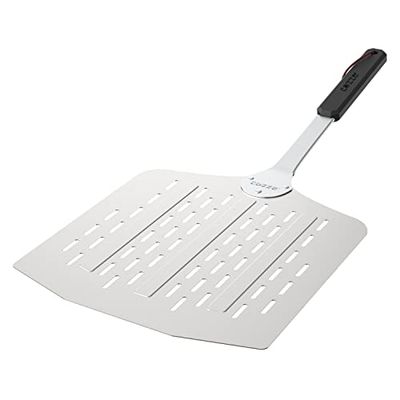 Cozze® lichtgewicht pizzaschep met gaten 66x30x30 cm - aluminium