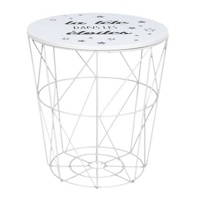 HOME DECO KIDS HD6757 decoratie voor meisjes, jongens, hout, MDF, wit/zwart/grijs, 30 x 30 x 30 cm