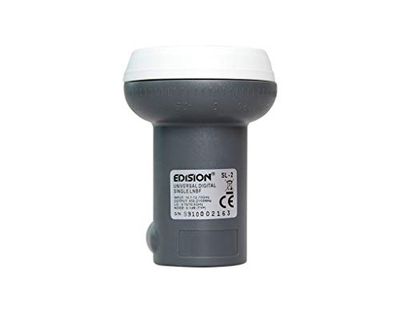 EDISION LNB SL-2 SINGLE, uniwersalny LNB Single, 0,1dB, HDTV, Full HD, 1 sat do 2 stb