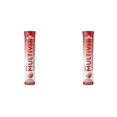 Natures Aid Daily Multivitamin Effervescent, Natural Citrus Flavour, 20 Tablets (Pack of 2)