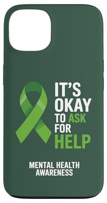 It's OK To Ask For Help Mental Health Awareness Ribbon Carcasa para iPhone 13