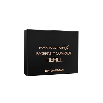 Max Factor Facefinity Compact Foundation Refill Porcelain 001, voor een matte afwerking met maximaal 24 uur houdbaarheid, veganistisch