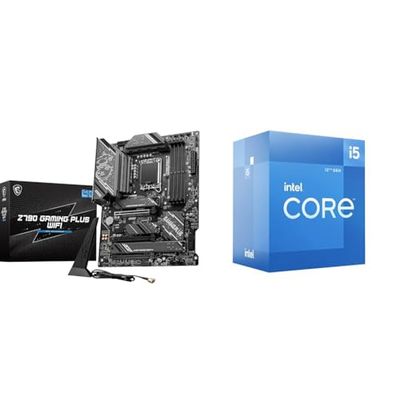 MSI Z790 GAMING PLUS WIFI Scheda Madre + Intel S1700 CORE i5 12400 BOX 6x2,5 65W GEN12, Black