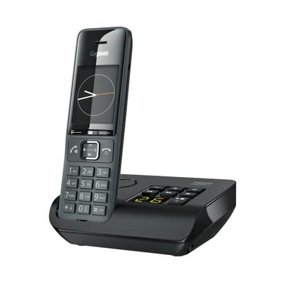 Gigaset Comfort 520A - Téléphone DECT sans Fil avec répondeur - Design élégant - qualité Audio supérieure - Blocage d'appels - Répertoire Jusqu’à 200 Contacts - Noir