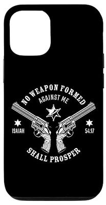 Custodia per iPhone 15 No Weapon Formed Against Me – Isaiah 54:17 Protection Verse