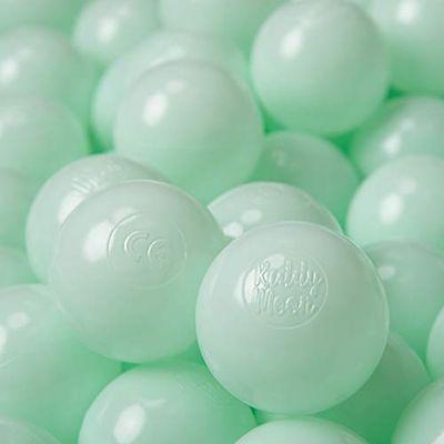 KiddyMoon 1200/6Cm ∅ Balles Colorées Plastique pour Piscine Enfant Bébé Fabriqué en EU, Menthe