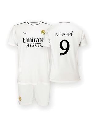 Real Madrid Home Kit Barn Säsong 24/25, Mbappé, 4 års, Replica Yenye Leseni Rasmi