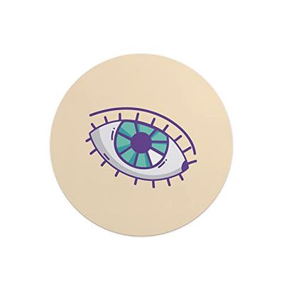 Questo Casa, Tapis de Souris Rond imprimé numérique avec Fond antidérapant pour Bureau et Maison Diamètre 22 cm
