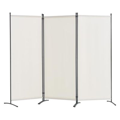 VEVOR Room Divider, 3 Panel Room Dividers and Folding Privacy Screens, Fabric Partition Room Dividers for Office, Bedroom, Dining Room, Study, Freestanding, White