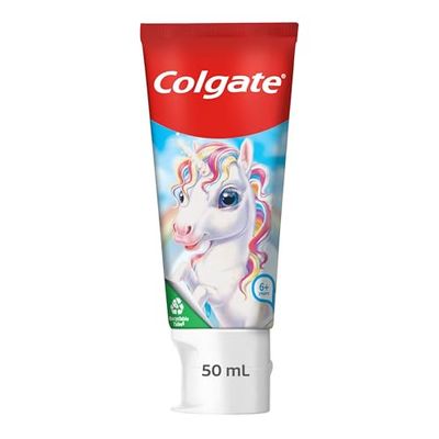 COLGATE - Dentifricio Bambini Animali | 6+ anni | Dentifricio dal gusto alla menta piacevole per i bambini | Alito fresco | Dentifricio al Fluoro | Pulisce delicatamente i denti e protegge le gengive