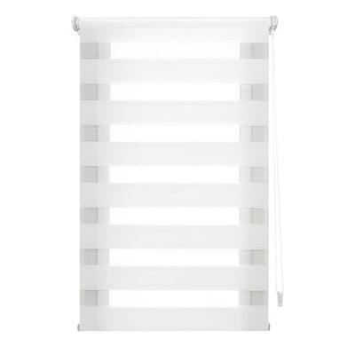 INTERBLIND | Rullgardin för natt och dag utan verktyg - EasyFix rullgardin storlek 82 x 180 cm bredd x höjd - rullgardin utan borrstorlek tyg 79 x 175 - natt och dag grädde
