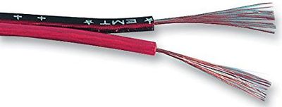 Pro Power Câble d'enceinte Figure-8 14/0,2 mm CCA 100 m Rouge/noir 2 x 14/0,20 mm CCA 100 m
