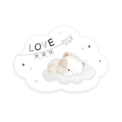Herding babybest Coussin Contour Sleeping little bear, env. 36 x 25 cm, polyester, oreiller moulé