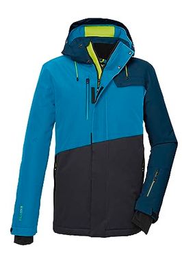 Killtec Giacca da sci da uomo con cappuccio rimovibile e paraneve KSW 77 MN SKI JCKT, petrolio scuro, XXL, 39743-000