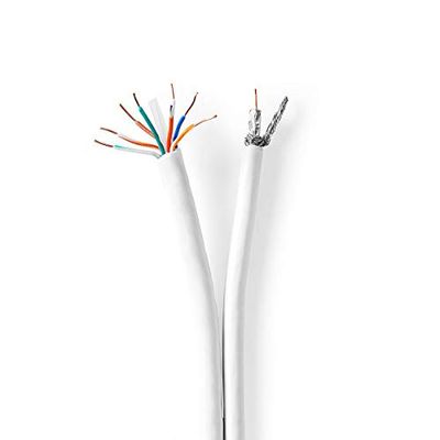 NEDIS Cavo coassiale CAT6, 50 m, rame, PVC, bianco