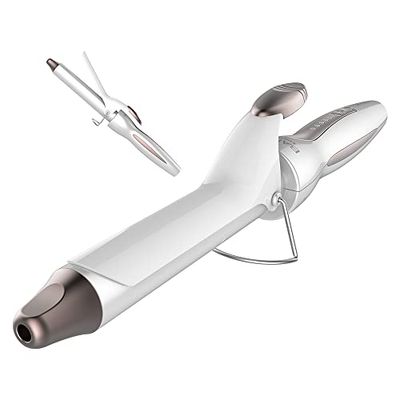 Cecotec Rizador de Pelo Bamba SurfCare Curly. 32 W, Turmalina con Revestimiento de Queratina y Aceite de Argán, Temperatura Ajustable 120 ºC a 200ºC, Cable 360º, Indicadores LED