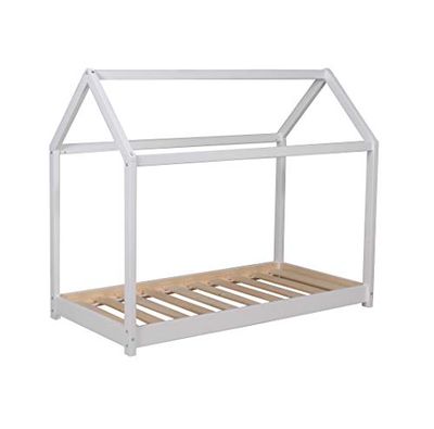 PANDA Lit Cabane 70x140cm, blanc
