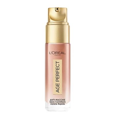 L'Oréal Paris Fluido Anti-Macchie, Per Pelli Mature, Effetto Illuminante, Arricchito con Estratto di Cellule Native di Peonia e Niacinamide, Age Perfect Golden Age, 30 ml