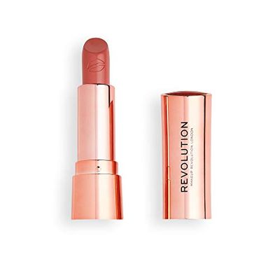MakeUp Revolution Satin Kiss Lipstick Icon – bogata i kremowa formuła szminki z aksamitnym wykończeniem – 1 sztuka