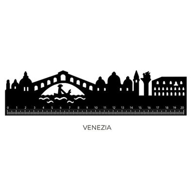 Legami Follow The Skyline Ruler 20 cm Black (Venice)