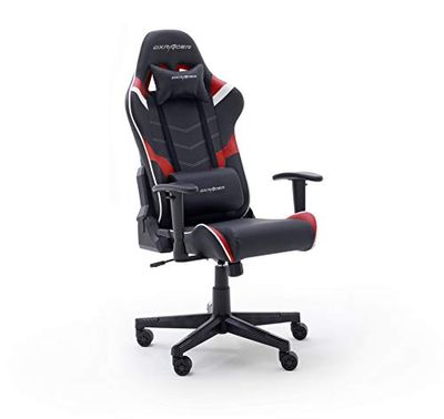 Robas Lund DX Racer P188 Gamingstoel, bureaustoel, met kantelfunctie, in hoogte verstelbare draaistoel, pc-stoel, ergonomische managersstoel