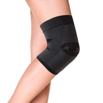 Orthosleeve® KS7 Knee Sleeve |Black - size XL |Exclusive 7 Zone Compression Technology | Runners Knee, Patellar, ITBS, Swelling & Arthritis Pain Relief | Moulds to Knee Shape | Lightweight | Boosts Circulation