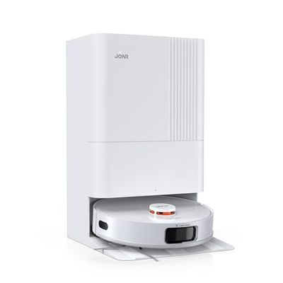 JONR T5 Pro Robot Aspirateur Laveur, 8000Pa Robot Aspirateur avec Station, Serpillière Extensible Automatique de Vidange Lavage Séchage, Navigation AI LiDAR