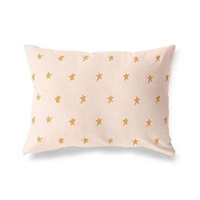 BonaMaison Orange-Blanc Cassé Housse de Coussin Motif, Taie d'oreiller pour Lit Voiture Canapé Maison Salon Chambre, Décoration D'intérieur, 45x60 Cm - Conçu et Fabriqué en Turquie
