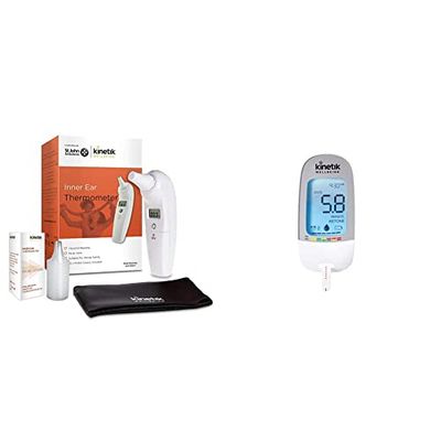 Kinetik Wellbeing Inner Ear Thermometer – Used by The NHS – in Association with St John Ambulance & Blood Glucose Monitoring System – Used by The NHS – in Association with St John Ambulance