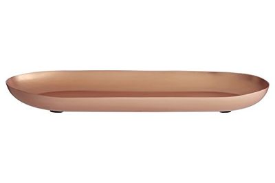 Premier Housewares – Vassoio con Finitura Opaca Madison Shine, Rame, 2 x 25 x 13 cm