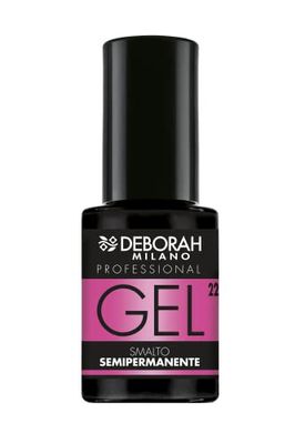 Deborah Milano - Smalto Semipermanente Gel N.22 Fucsia, Effetto Plumping a Lunga Durata, Dona Unghie Intense e Brillanti, 4.5 ml