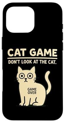 Cat Game Challenge – Don't look at the Cat Game Over Case for iPhone 16 Pro Max