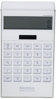 Skoda MVF18-067 Calculatrice Solaire Blanc