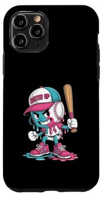 Funny Baseball Character Cartoon Batter Drip Style Women Men Case for iPhone 11 Pro