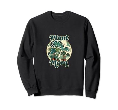 Plant Mom plantas verdes arte de plantas de interior pulgar verde Sudadera