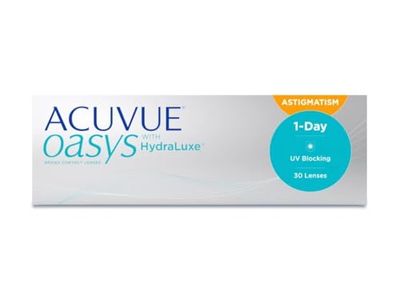 ACUVUE OASYS 1-Day per astigmatismo; Lenti a contatto giornaliere; visione chiara e stabile per tutto il giorno,comfort elevato;+1.75 diottrie; Cilindro -1.75 ; Asse 70 ; BC 8.5; DIA 14.30; 30 lenti