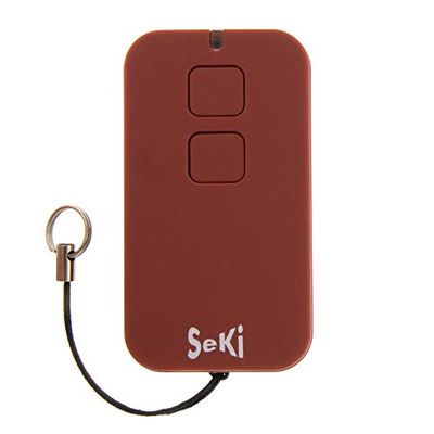 SeKi 433 X2, 433 MHz leerbare universele afstandsbediening voor garagedeuropener met 2 knoppen - garagedeur afstandsbediening ook voor radio-stopcontacten, 313817