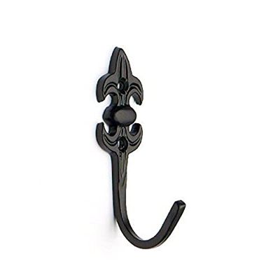 Bulk Hardware BH03978 Embrasse de rideau Fleur de Lys mate CP, 55 x 20 x 25 mm, Set de 2 Pièces