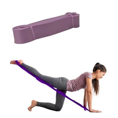 Banda di resistenza Fascia di Resistenza Viola 35-85 lb / 15-38 kg FFitness | Larghezza 3.2 cm | Bande Fitness di Alta qualità per Pilates, Yoga, Allenamento di Forza, Fisioterapia e Riabilitazione