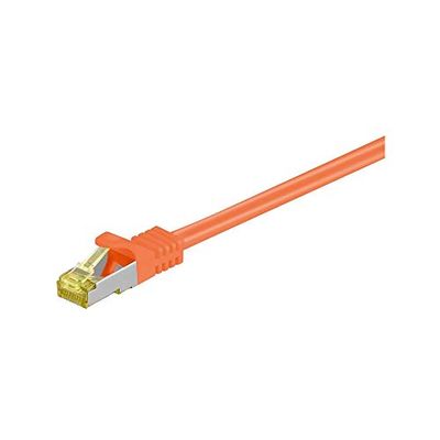 Goobay 91660 RJ45 patchkabel S/FTP (PiMF), met CAT 7 ruwe kabel, oranje