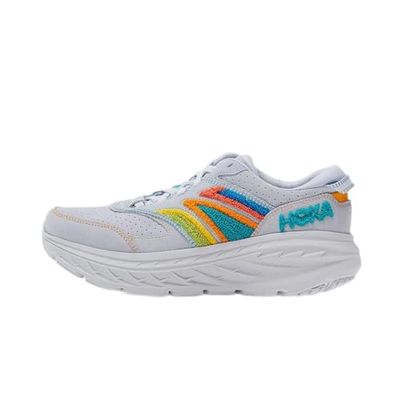 HOKA ONE ONE Bondi L Embroidery, Vandringsskor Unisex-Vuxen, Arctic Ice Atlantis, 42 EU