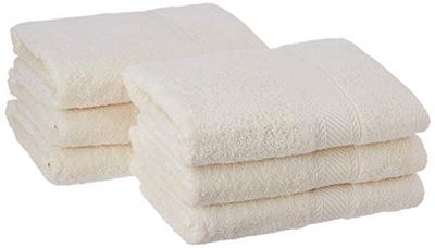 De Witte Lietaer Collection H Lot de 6 Serviettes Coton Ivoire 50 x 100 cm