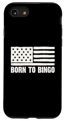 Patriottica Bandiera Americana Nato A Bingo 4th di Luglio USA Custodia per iPhone SE (2020) / 7 / 8
